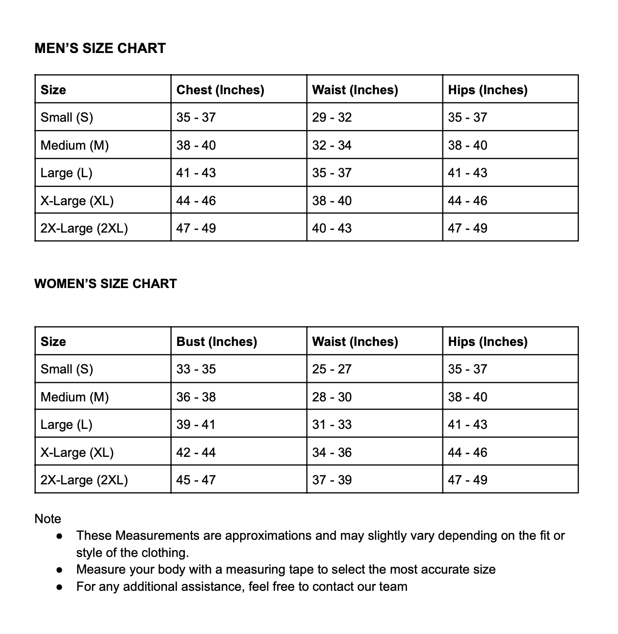Image Size Guide